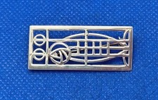Carrick Jewellery Ltd Scottish Silver Rennie Mackintosh Rectangular Brooch CJL