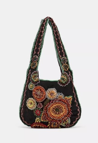 Zara embroidered shoulder bag - zara,