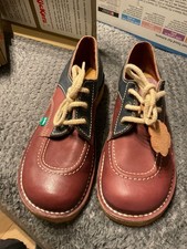 kickers shoes, two tone , lace