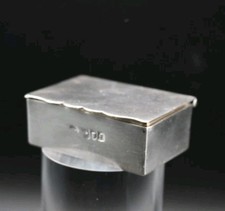 Antique Solid Silver Trinket Pill Ring Box William Comyns Mark C1901 Victorian 