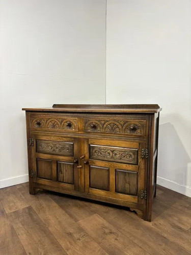 Priory style carved oak - carved,