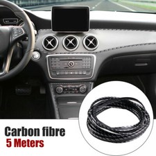 Carbon Fiber Strip Car Interior Edge Gap Line Insert Molding Trim Accessories 5M