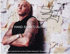 EMINEM  AUTOGRAPHED 8 1/2 X 11