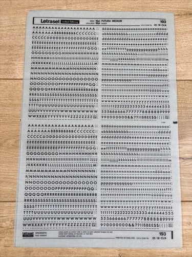 Letraset rub transfer - rub, on