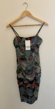 Zara Blue Floral Ruched