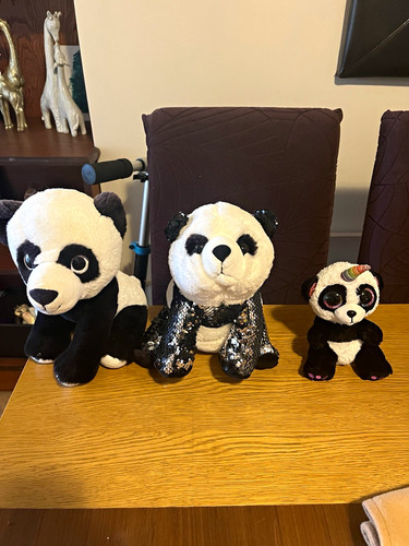 Set plush panda stuffed - 3,