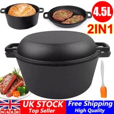 Cast Iron Casserole Pot Pan