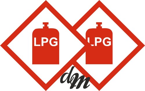 Lpg warning self adhesive - lpg,