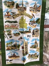 Vintage Oxfordshire Cotton Tea Towel New Old Stock