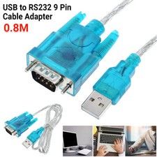 USB to Serial RS232 MALE 9 Pin DB9 COM Converter Adapter Cable Windows 7 8 10 UK