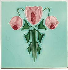 Art Deco Fireplace Tile Floral