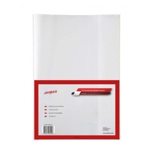 Pack of 10 A4 Clear Exercise Book Covers by Janrax - School