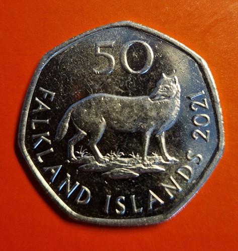 Falkland islands 2021 50p coin - falkland,
