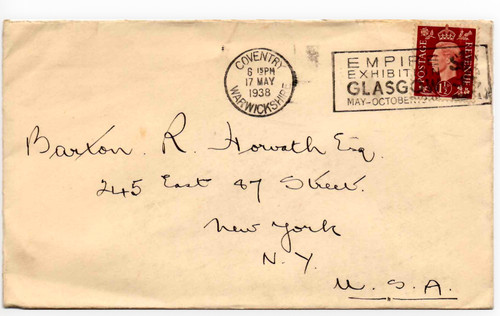 1938 cover coventry - gb, —