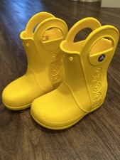 Crocs Kids Yellow Wellies Size 7 Junior New Without Tags