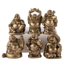 Set 6 laughing buddha - -,