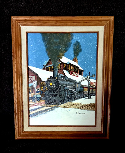 Signed framed oil serigraph - oil,