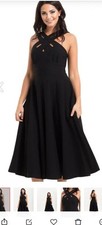 BNWT Ava Cross Neck Black