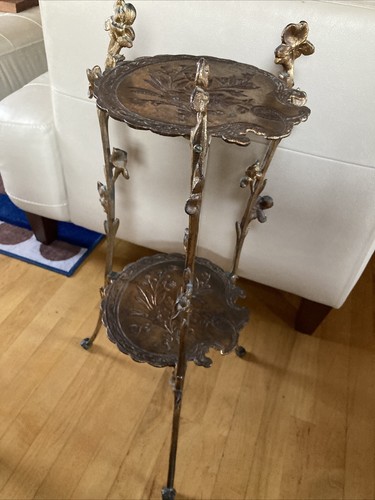 Art nouveau two tier brass - art,