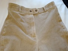 Harry hall Ladies Jodhpurs Trousers W26x30 Brown Corduroy Stretch Zip Fly 