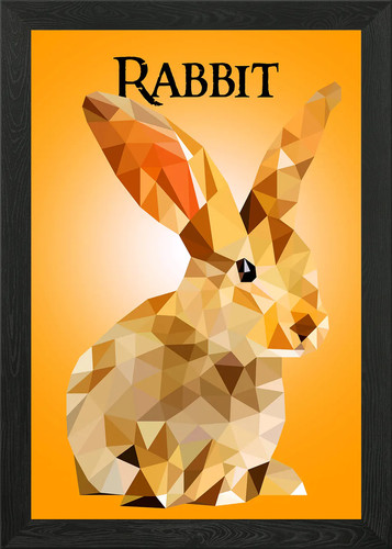 Rabbit framed wall - wall, art