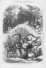THEATRE Scene from 'Grim Goblin' at the Grecian - Antique Print 1876