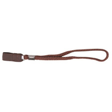BROWN BRAIDED WRIST STRAP FOR WALKING STICKS / CANES