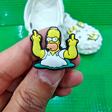 Homer Simpson Shoe Charm - Fun & Durable Accessory for Clogs, Slip-Ons