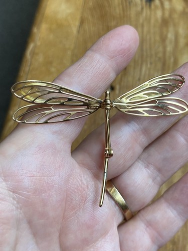 Lalique gold tone and crystal