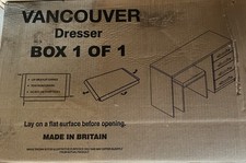 Vancouver Dresser with 4 Drawers - Light Brown with Cream Seat Wooden Furniture