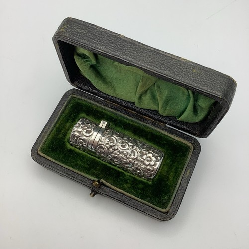 Solid silver scent bottle - solid,