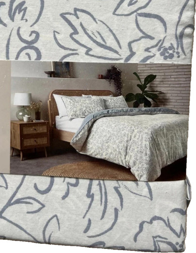 Blue block floral 100 - f&f,
