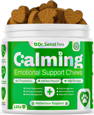 Dr. Senst Calming Dog Treats | Vet Approved Anxiety Relief | 120 Hemp Chews
