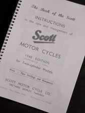 SCOTT MOTORCYCLE 1940 EDITION