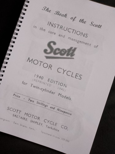Scott motorcycle 1940 edition - scott,