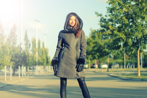 Women sheepskin coat - women, kate