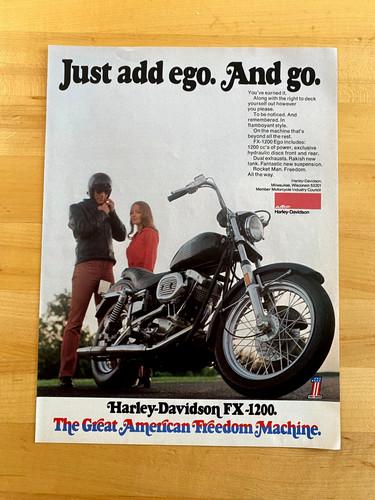 1973 print harley davidson - 1973,