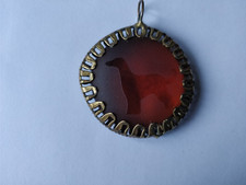 Vintage cameo pendant reddish - cameo,