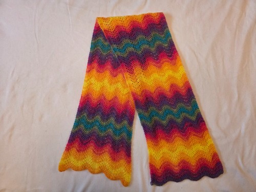 Scarf lace hand knitted - knitted, 80%