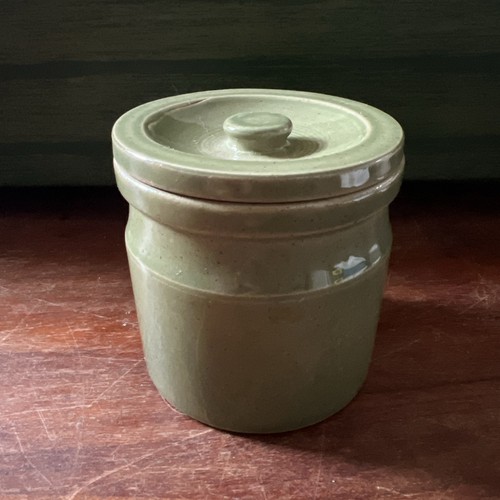 Vintage sage green earthenware - vintage,