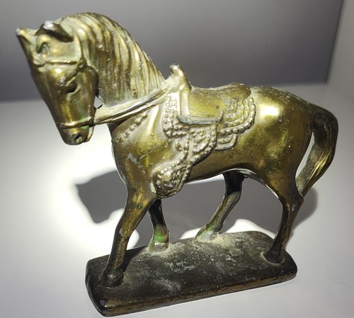 Horse with sadle figurine - horse,