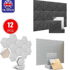 12x Acoustic Wall Panel Tiles