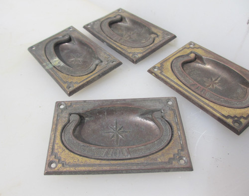 Victorian brass drawer - brass,