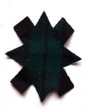 Vintage Black Watch backing tartan for badge