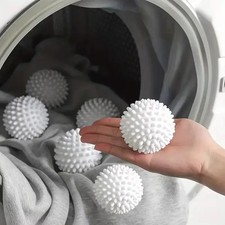 4 x REUSABLE TUMBLE ECO DRYER CLOTHES SOFTENER WASHING MACHINE BALLS PLASTIC*
