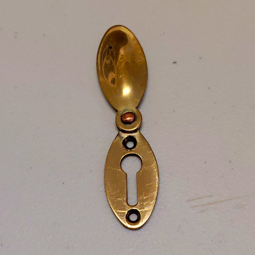 Antique brass keyhole cover - brass,