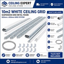 10m2 white suspended ceiling - suspended,