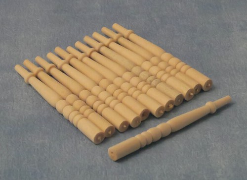 Wooden spindles pack 12 - spindles,