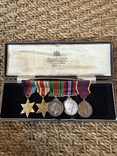 Military Antique Medals From WW2 , A Miniature Collection From A Single Veteran