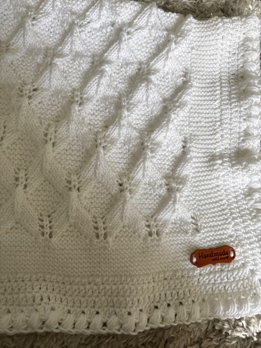 Handkknitted baby blanket - handkknitted,